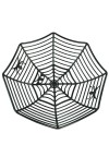 Plastic Spider Web Fruit Candy Basket Bowl Halloween Party Decor Black