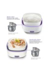 Multi-functional Cooking Electric Meal Box Thermal Insulation Lunch Box EU Plug Purple