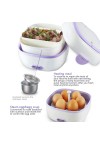 Multi-functional Cooking Electric Meal Box Thermal Insulation Lunch Box EU Plug Purple