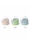 Portable 1 Layer 700mL Lunch Box Stainless Steel Thermal Bento Box Food Container Light Pink