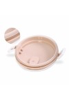 Portable 1 Layer 700mL Lunch Box Stainless Steel Thermal Bento Box Food Container Light Pink