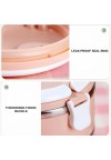 Portable 1 Layer 700mL Lunch Box Stainless Steel Thermal Bento Box Food Container Light Pink