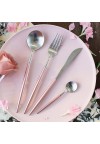 Stainless Steel Pink Dinner Spoon Home Kitchen Cutlery Flatware