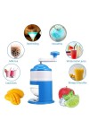 Manual Hand Crank Ice Crusher Home Ice Shaver with Stainless Steel Blades